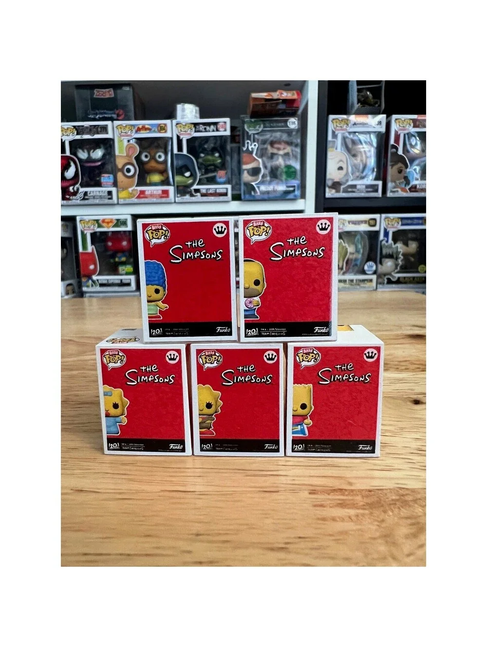 5 BITTY Simpsons Family 1-Inch Funko Pops Bart Homer Marge Lisa Maggie TV FOX